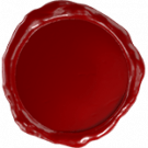 Wax seal in red